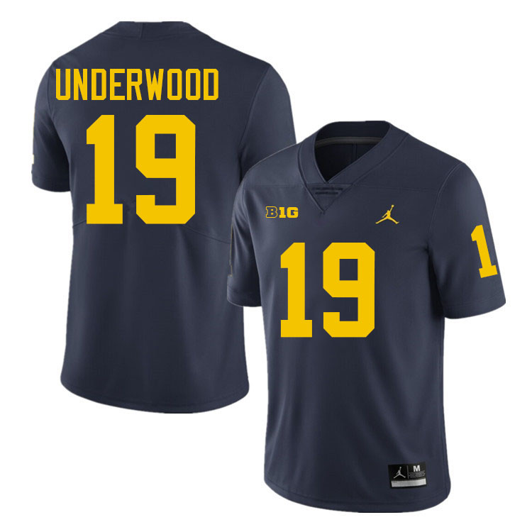 Bryce Underwood Michigan Jersey,Michigan Wolverines #19 Bryce Underwood College Football Jersey Youth-Navy